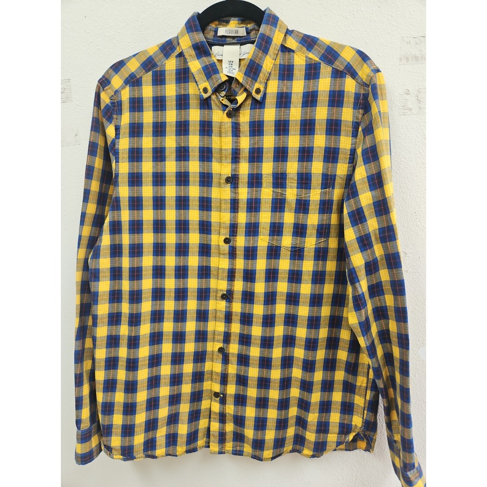 H & M  Label Of Graded Goods   Button Shirt Mens Medium  Long Sleeve